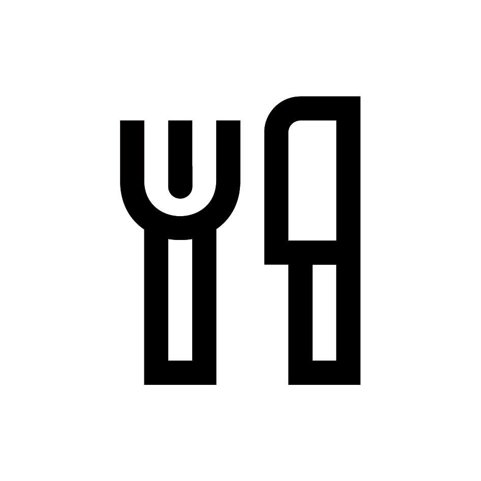 Icon mit Gabel und Messer